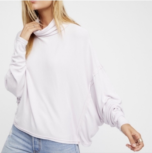 Free People Sweaters - Free People We the Free Alameda Slouchy Pullover Sweater in Lilac Lavender
